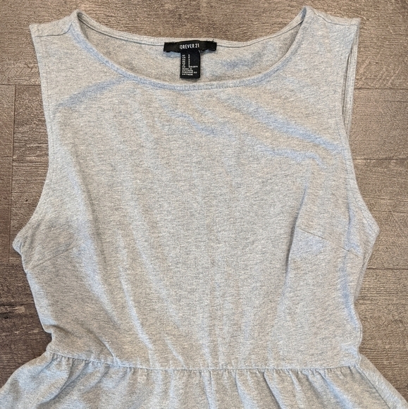 Forever 21 Gray Jersey Knit Skater Dress Size S Sleeveless Mini - Picture 2 of 5